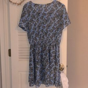 Adorable blue pattern summer dress